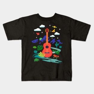 Guitar Landscape Kids T-Shirt